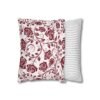 burgundy vintage roses throw pillow no insert