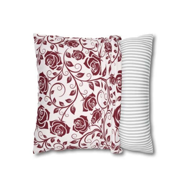 burgundy vintage roses throw pillow no insert