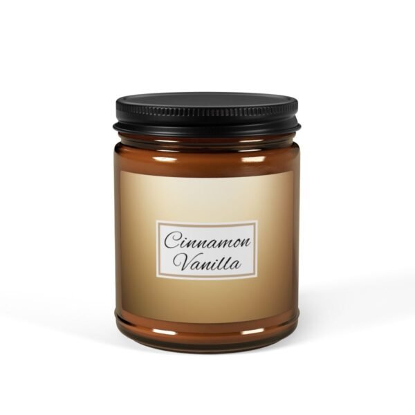 cinnamon vanilla candle 9oz amber jar