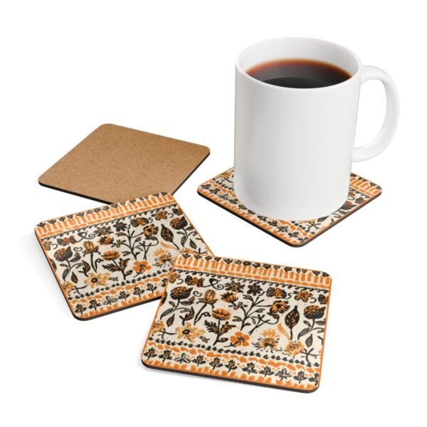fall flowers coasters set of 4 with coffee cup fall flowers coasters set of 4 with coffee cup