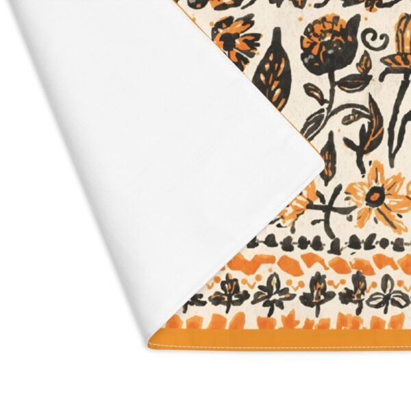 fall flowers cotton placemat showing backside fall flowers cotton placemat showing backside