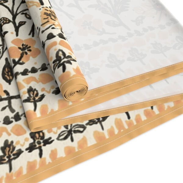 fall flowers cotton table runner