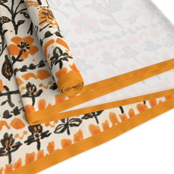 fall flowers polyester table runner