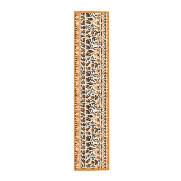 fall flowers table runner polyester