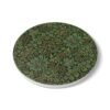 flower garden William Morris ceramic tile coaster round side view