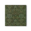 flower garden William Morris ceramic tile coaster square