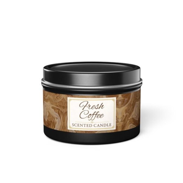 fresh coffee coconut soy wax candle black 4 oz jar