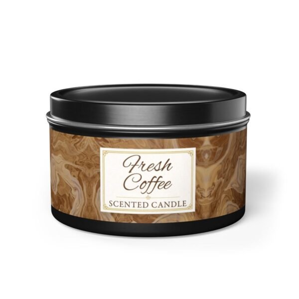 fresh coffee coconut soy wax candle black 8 oz jar
