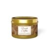 fresh coffee coconut soy wax candle gold 4 oz jar