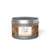 fresh coffee coconut soy wax candle silver 4 oz jar