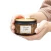 fresh coffee coconut soy wax lit candle black 8 oz jar