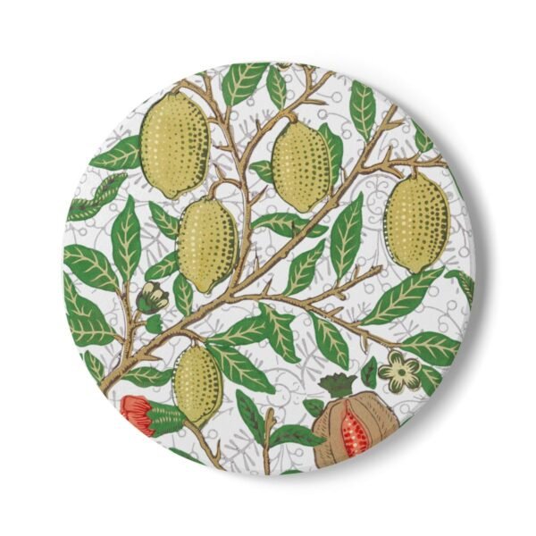 fruit William Morris ceramic tile coaster round fruit William Morris ceramic tile coaster round