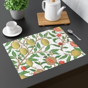 fruit william morris design placemat on table