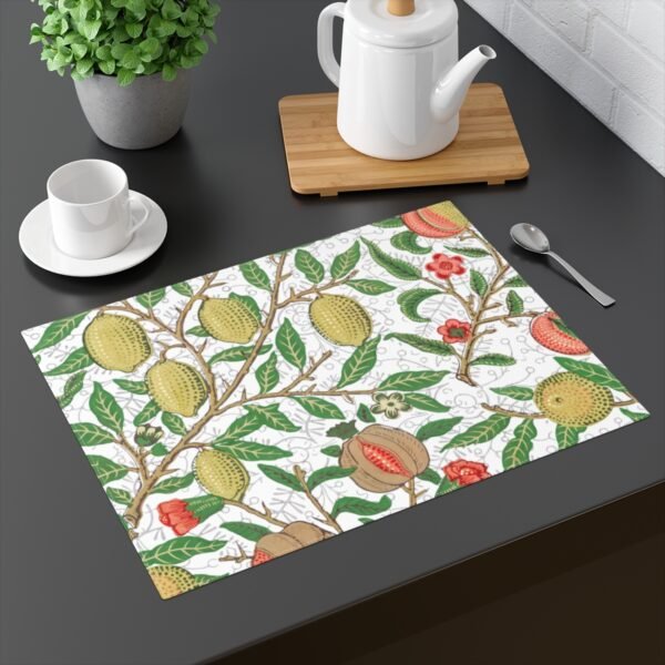 fruit william morris design placemat on table fruit william morris design placemat on table