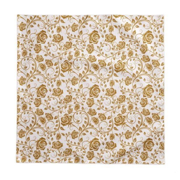 gold vintage roses tablecloth