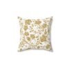 gold vintage roses throw pillow