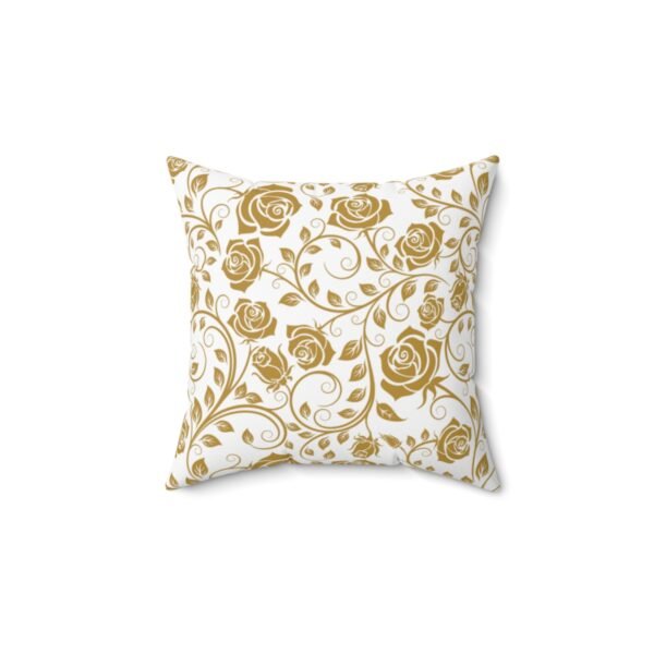 gold vintage roses throw pillow
