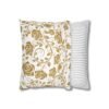 gold vintage roses throw pillowcase cover