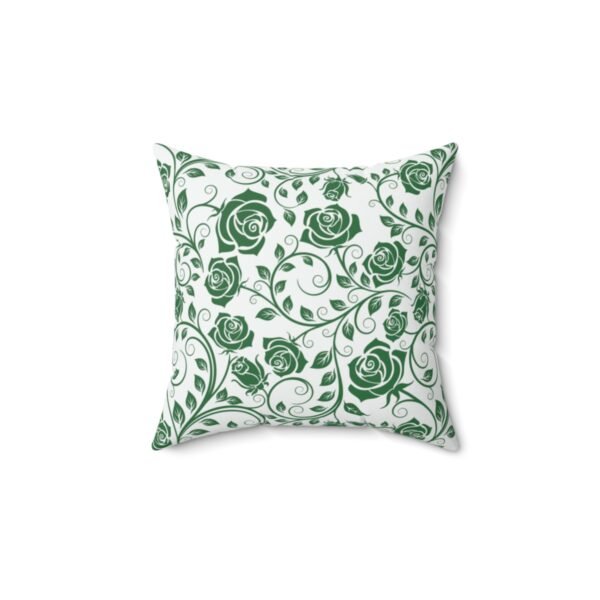 green roses throw pillow