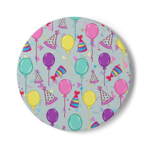 happy birthday ceramic tile coaster round