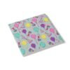 happy birthday ceramic tile coaster square side view
