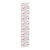 happy birthday cotton table runner white