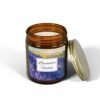 lavender fields 9oz Candle Amber Jar with lid off lavender fields 9oz Candle Amber Jar with lid off