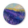 lavender fields ceramic tile coaster round
