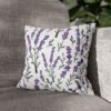lavender sprigs pillow on sofa