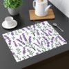 lavender sprigs placemat on table lavender sprigs placemat on table