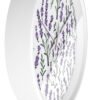 lavender sprigs wall clock white with white hands side view lavender sprigs wall clock white with white hands side view