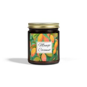 mango coconut candle 9 oz amber jar