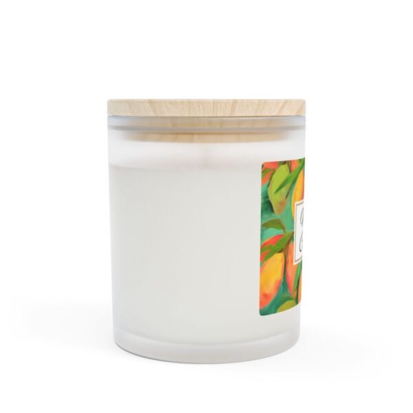 mango coconut wood wick candle side view mango coconut wood wick candle side view