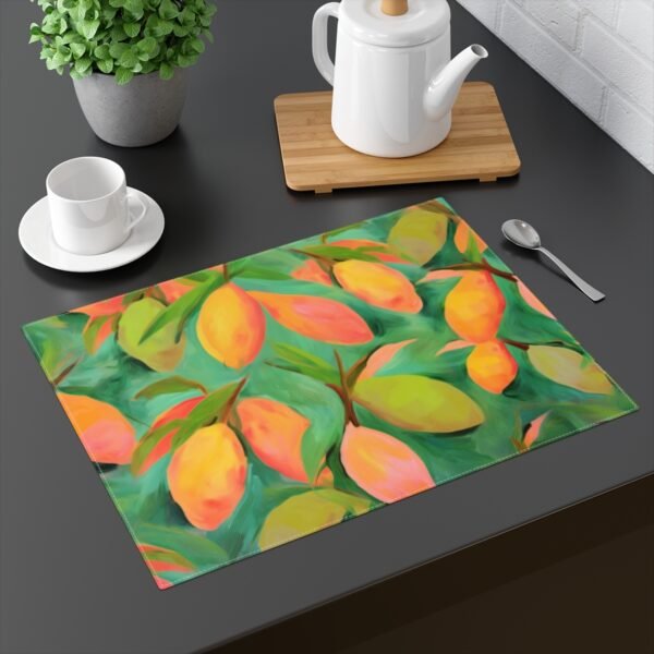 mangoes placemat on table