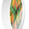 mangoes wall clock white frame black hands side view