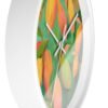 mangoes wall clock white frame white hands side view