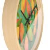 mangoes wall clock wood frame black hands side view