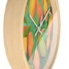 mangoes wall clock wood frame white hands side view