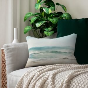 ocean breeze lumbar pillow on sofa