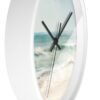 ocean breeze wall clock white frame black hands side view