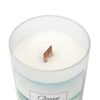 ocean breeze wood wick candle top view