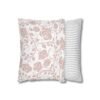pink vintage roses throw pillow no insert