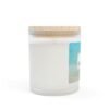 sea minerals wood wick candle side view