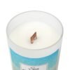 sea minerals wood wick candle top view
