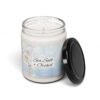 sea salt orchid soy wax candle with lid off
