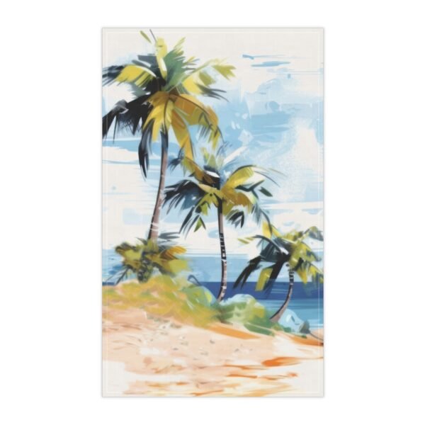 tropical retreat kitchen tea towel