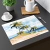 tropical retreat placemat on table tropical retreat placemat on table