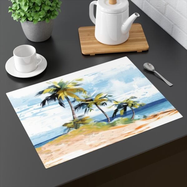 tropical retreat placemat on table tropical retreat placemat on table