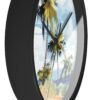 tropical retreat wall clock side view tropical retreat wall clock side view