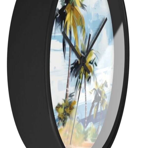 tropical retreat wall clock side view tropical retreat wall clock side view